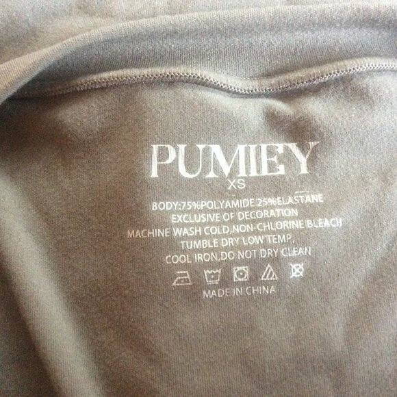 PUMIEY Smoke Cloud Pro Elephant Gray Crew Neck Short Sleeve Bodysuit Size XS - Picture 3 of 3